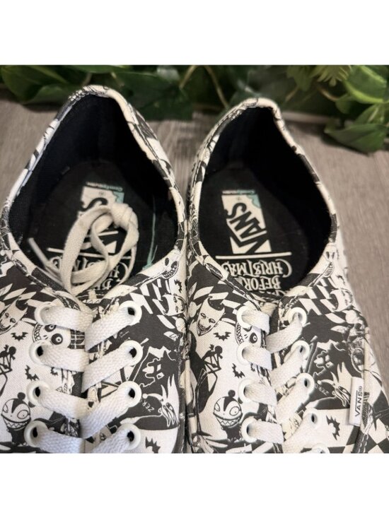 Vans Nightmare Before Xmas Mens 10 Black White Comfy Cush Lace Up Sneaker Shoes main image 4